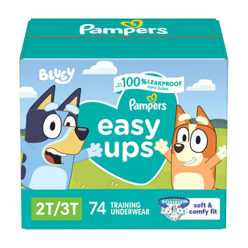 Pampers Training Pants - Easy Ups Boys & Girls Bluey - Size 2T-3T, 74 Count, Children'S Potty Underwear (Packaging May Vary)