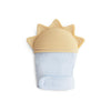 mushie Silicone Teething Mitten for Babies 3 Months+ (Sun) | Textured Silicone & Sensory Fabric with Adjustable Strap