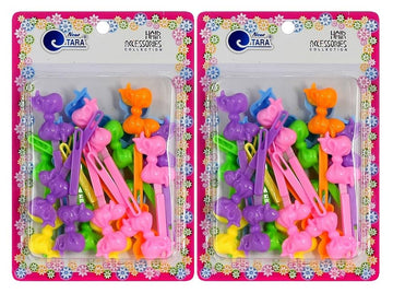 New Tara Classics Self Hinge Hair Barrettes for Girls Plastic Hair Barrettes for Baby bow Girl Barrettes 80s 90s Bow Cartoon Des