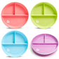 Munchkin Stay Put Divided Section Toddler Plates, Colors May Vary