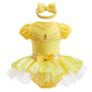 Fmyfwy Baby Girls Belle Princess Costume Halloween Christmas Birthday Party Romper Tutu Dress W/Headband 95