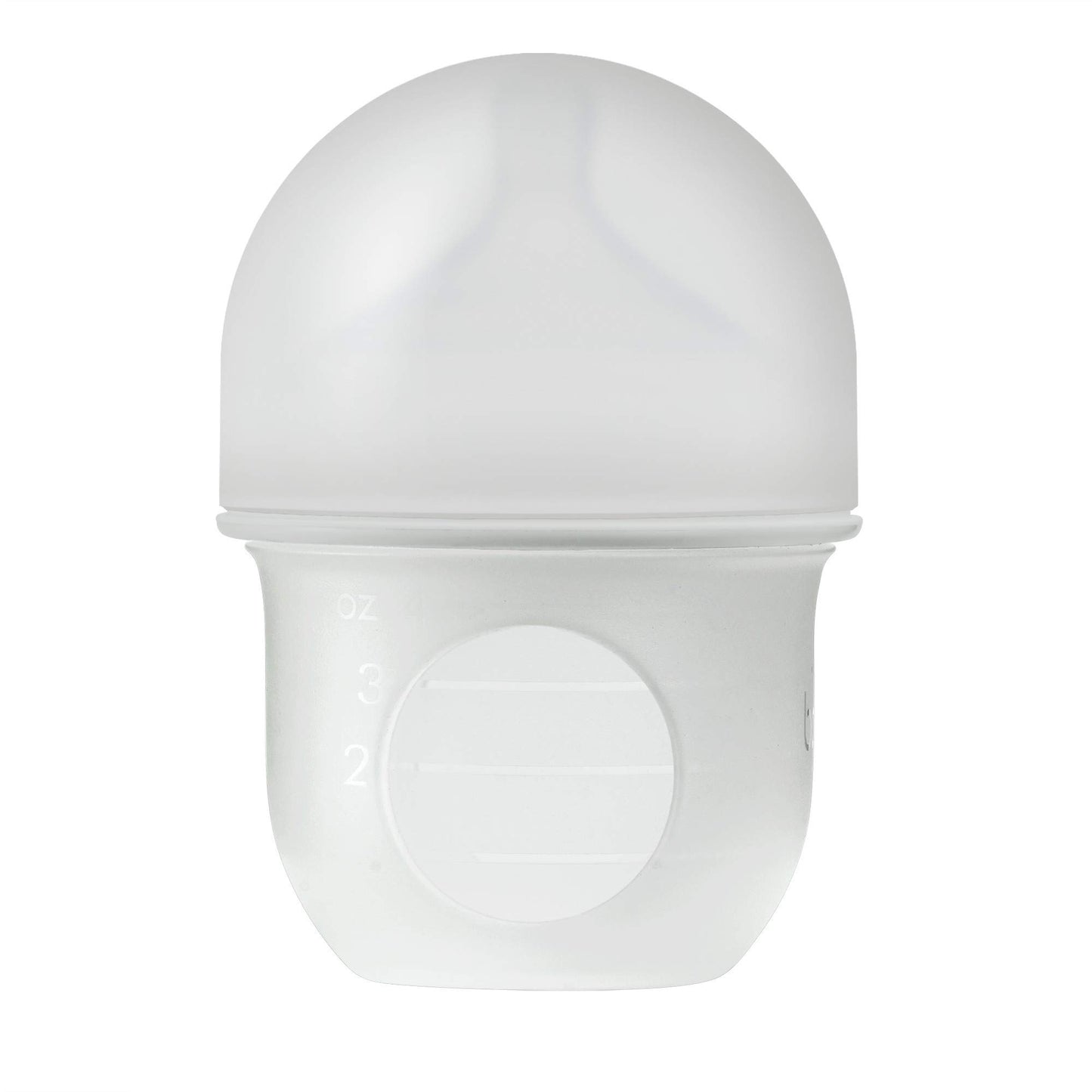 Boon Nursh Reusable Silicone Baby Bottle With Collapsible Silicone Pouch Design - Everyday Baby Essentials - Stage 1 Slow Flow B