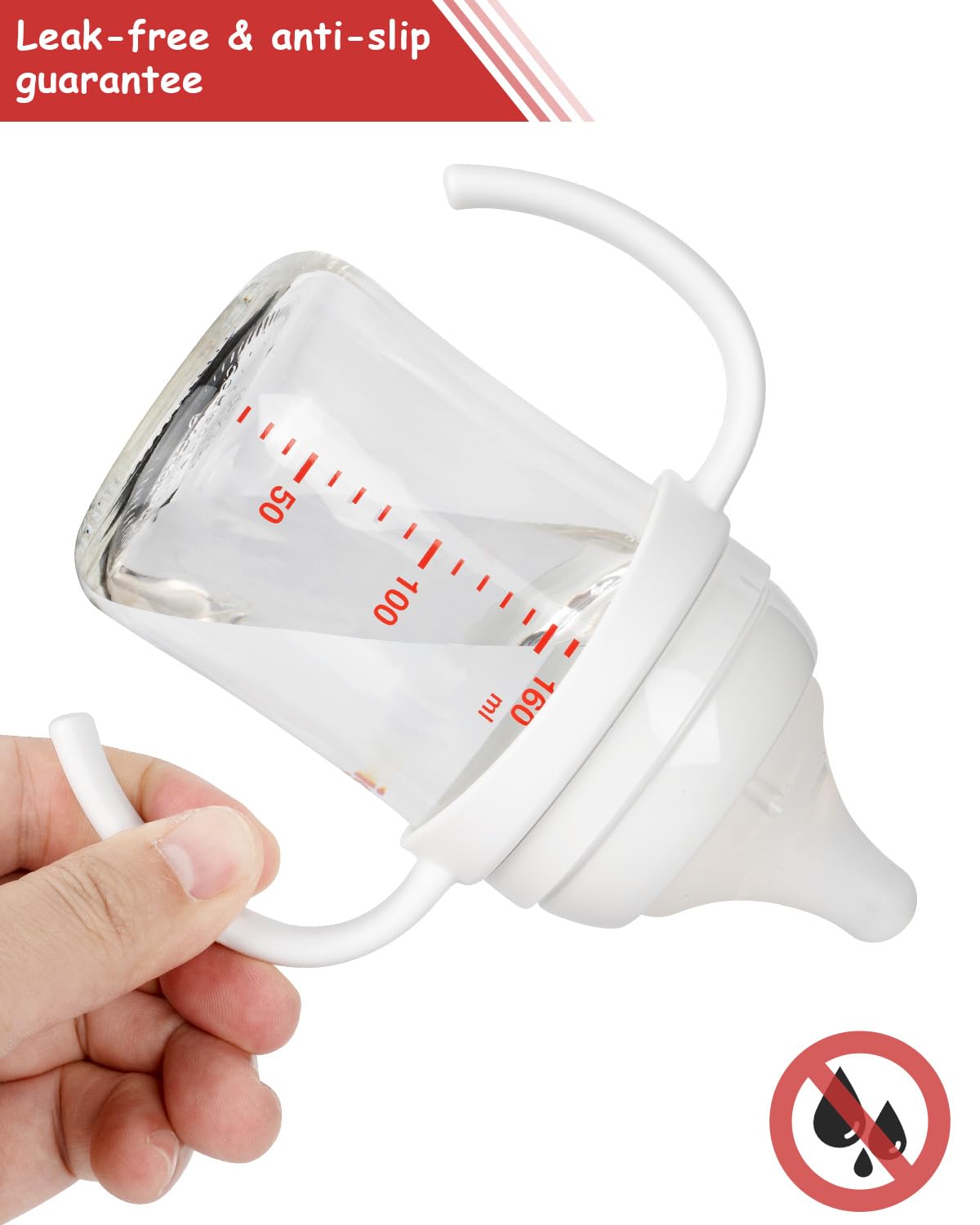 4 Pack Baby Bottle Handles For Pigeon Bottle, Bottle Holder For Newborn