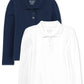 The Children'S Place Baby Girls And Toddler Girls Long Sleeve Ruffle Pique Polo, Tidal/White, 2T