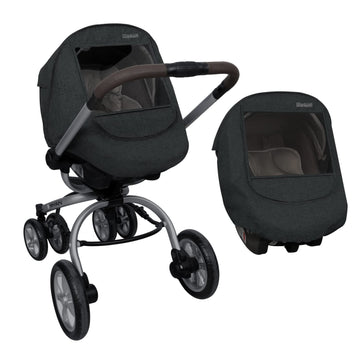 Manito Melange Infant Carseat Weather Shield (Charcoal Grey)