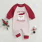 Fybitbo Infant Baby Boy Girl Clothing Santa Long Sleeve Jumpsuit Romper My First Christmas Outfit Newborn Clothes (Baby'S First