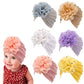 Xyx Baby Girl Toddlers Breathable Cotton Hat Newborn Knotted Hat Cute Donut Soft Turban Bow Knot Cap (Multicolored3)