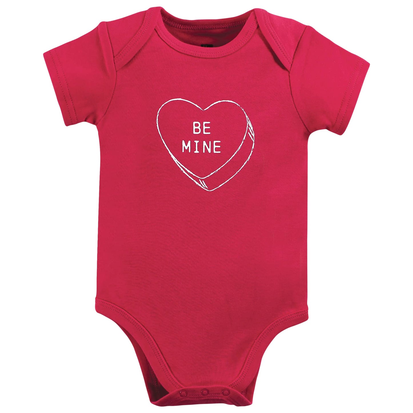 Hudson Baby Unisex Baby Cotton Bodysuits, Be Mine Valentine, 0-3 Months