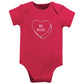 Hudson Baby Unisex Baby Cotton Bodysuits, Be Mine Valentine, 6-9 Months