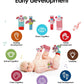 Dearlomum Baby Play Mat Baby Gym,Funny Play Piano Tummy Time Baby Activity Mat With 5 Infant Sensory Baby Toys & 4 Wrist Baby Ra