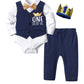 Queenstyle First Birthday Boy Outfit Bowtie Romper 1St Birthday Outfit Boy Gentleman Suit First Birthday Outfit Boy