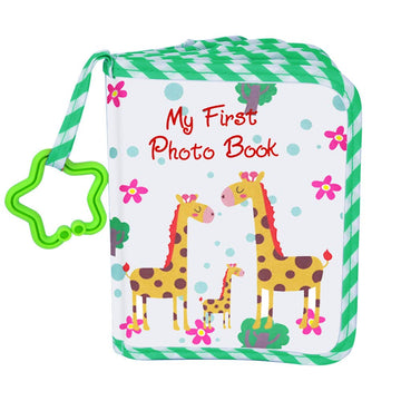 Auvcas Baby Photo Album, Green, 4X6 Inch, Soft Cloth Cover, Holds 4X6 Inch Photos