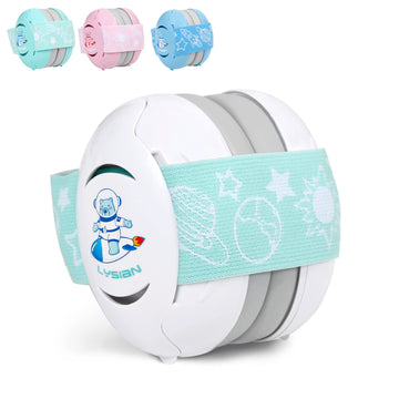 Lysian Baby Headphones Hearing Protection Ear Muffs For Infants 0-3 Years Old With Elastic Headband, Noise Cancelling Baby Earmu