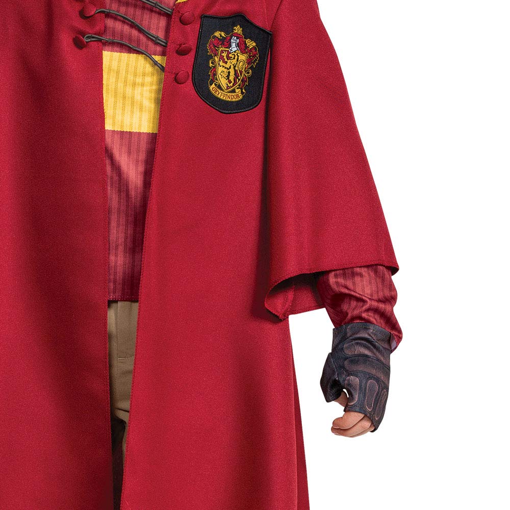 Harry Potter Quidditch Gryffindor Deluxe Children'S Costume, Red & Gold, Kids Size Medium (7-8)