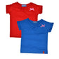 Clever Baby Girls Tshirt(ZCGT004REDBLU1011Yrs_RedBlue_1011 Years)