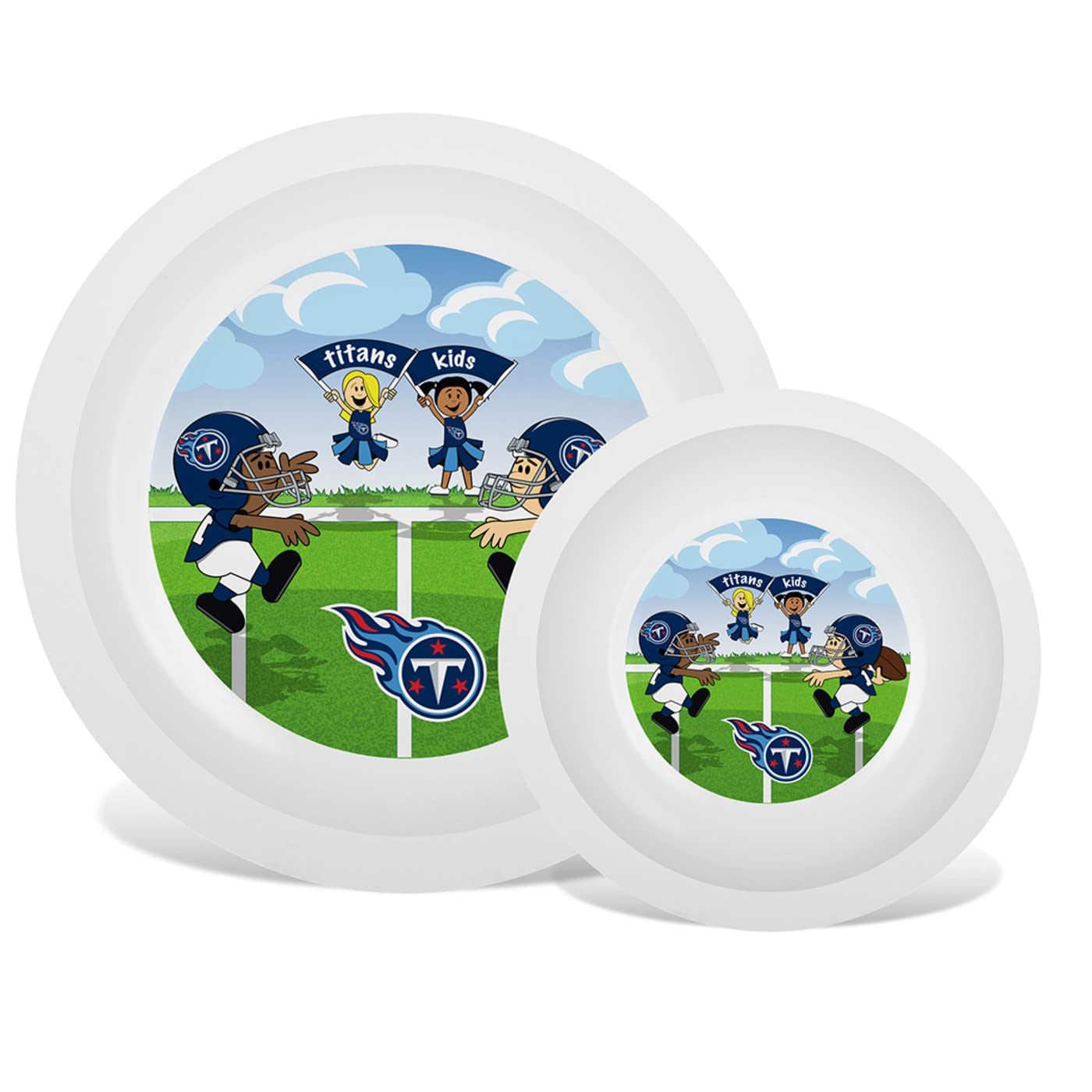 BabyFanatic Plate & Bowl Pack - NFL Tennessee Titans - Officially Licensed Toddler & Baby Safe Set