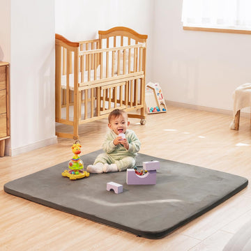 Uniency Baby Play Mat For Floor, 71X59 Thick Foam Soft Padded Playpen Mat With Machine Washable Removable Cover For Babies And T