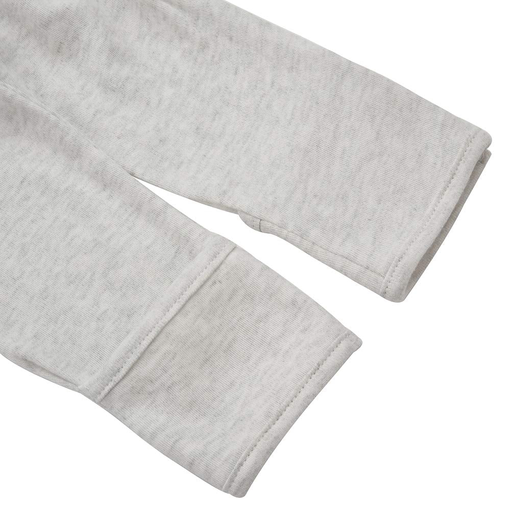 Aablexema Baby Footed Pajamas With Mitten Cuffs - Unisex Newborn Infant 2 Ways Zipper Cotton Footie Pjs(Light Grey,Newborn)