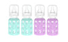 Lifefactory Glass Baby Bottles With Silicone Protection - 4-Pack, 4 Oz Each Bottle (2- Mint & 2- Lavender)