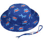 Baby Sun Hat Adjustable - Outdoor Toddler Swim Beach Pool Hat Kids Upf 50+ Wide Brim Chin Strap Summer Play Hat(Shark, 54Cm),3-5