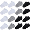 Tenpluszero Toddler Socks-16 Packs Kids Low Cut Ankle Socks Baby Boys Girls Breathable Socks(3 Colors,46T)