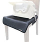 JOOLIO B&S Extra Large Booster Chair Protector Cover,Dining High Chair Seat Cover Protect Booster Chair Cover,Non-Slip Bark Grai