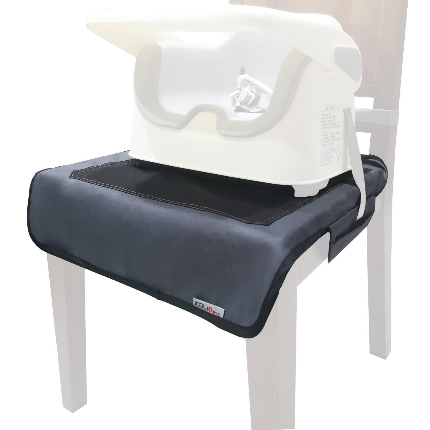 JOOLIO B&S Extra Large Booster Chair Protector Cover,Dining High Chair Seat Cover Protect Booster Chair Cover,Non-Slip Bark Grai