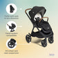 Joie, Kava 3-In-1 Stroller - Versatile, All-Wheel Suspension, Reversible Seat, Travel System Compatible And Detachable Crossbody