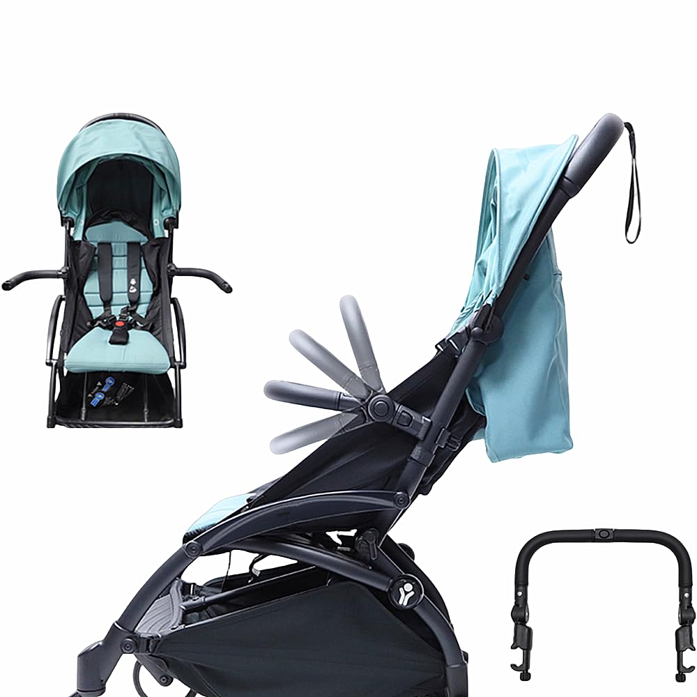 Stroller Bumper Bar Adjustable Angle Replacement Armrest Detachable Stroller Bar Handlebar Crossbar Stroller Accessory Dual-Mode