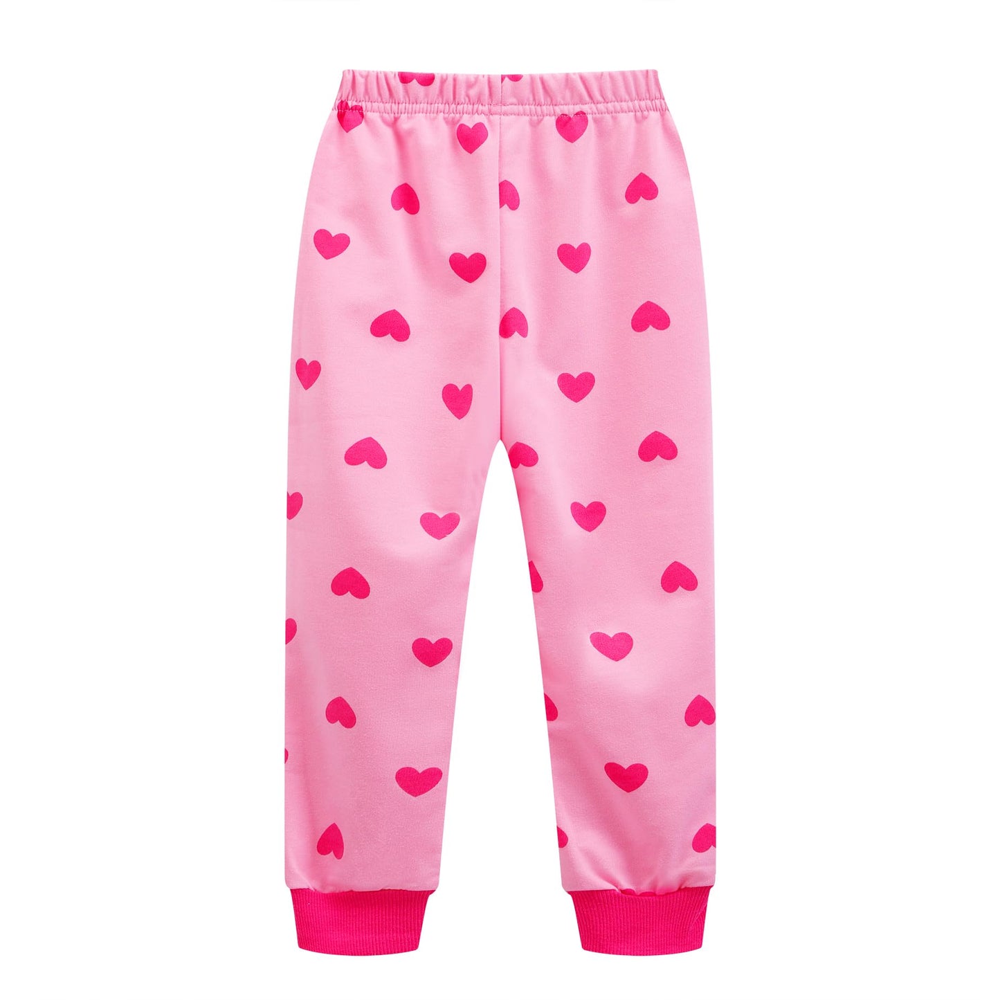 Retsugo Baby Girls Hearts Sweatsuit Fall Winter Clothes Set Long Sleeve Heart Sweatshirt Top And Pants Set Toddler Girl Valentin