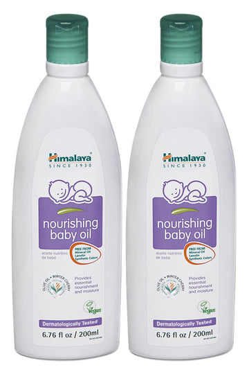 Himalaya Nourishing Baby Oil, Light & Non-Greasy for a Soothing Massage or Baby Bath, 6.76 oz, 2 Pack