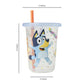 The First Years Bluey Take & Toss Toddler Straw Cups - Spill Proof Toddler Sippy Cups With Snap On Lids And Straws - Bluey Gifts