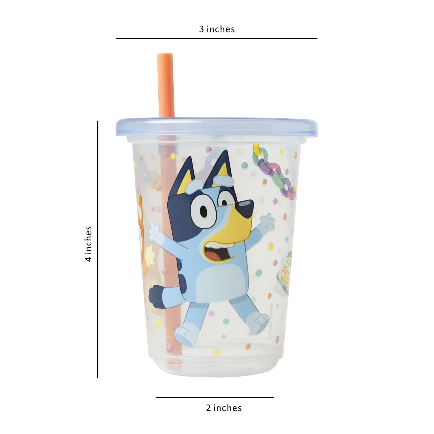 The First Years Bluey Take & Toss Toddler Straw Cups - Spill Proof Toddler Sippy Cups With Snap On Lids And Straws - Bluey Gifts