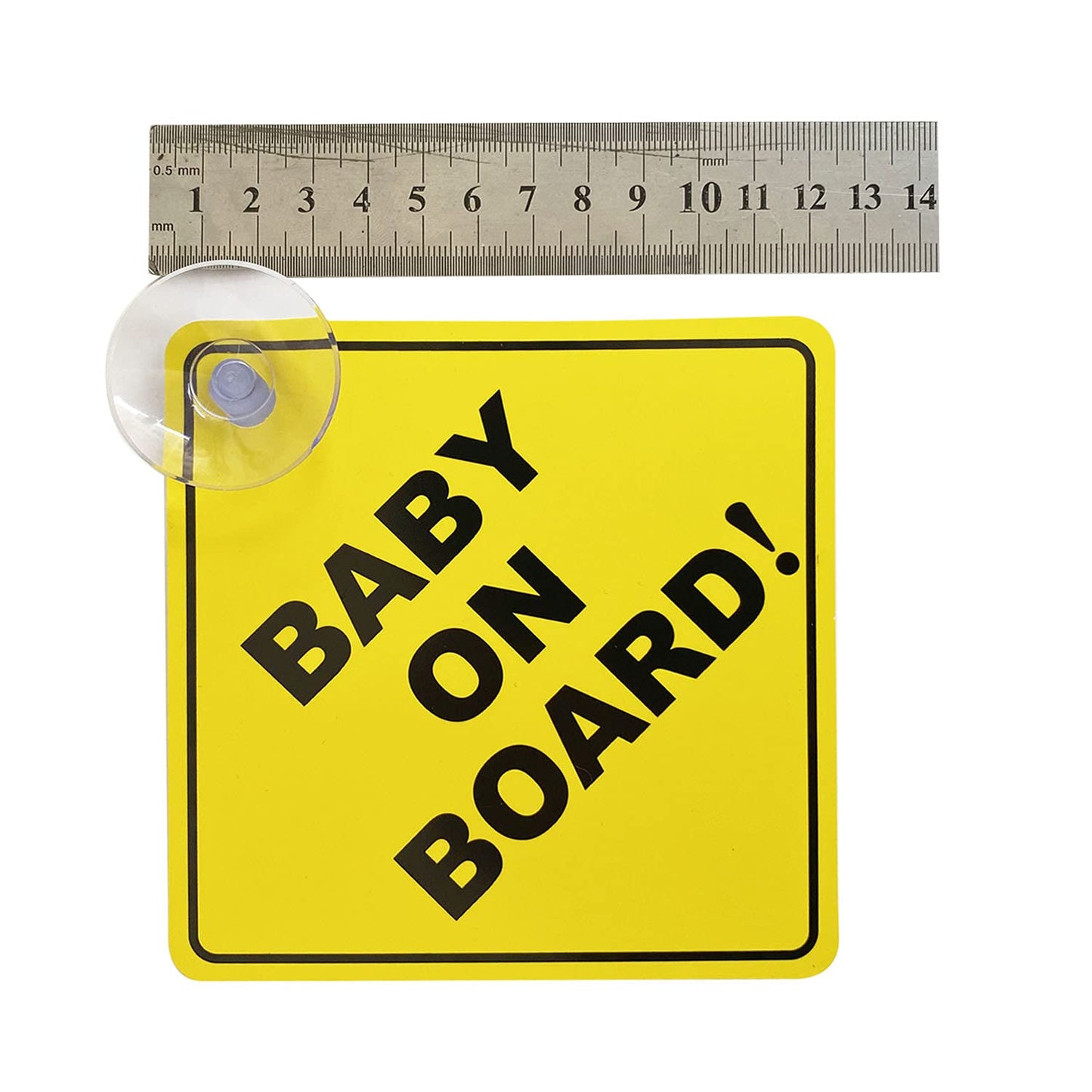 Baby On Board Sticker For Cars 2Pcs , Baby On Board Warning Signs With Suction Cups , Durable And Strong Without Residue