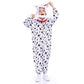 Funivals Dalmatians Costume For Kids, Spotted Dog Animal Costume, Dalmatians Pajamas, Fancy Dress, Three Size 1-Pcs, Black & Whi