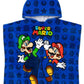 Super Mario Kids Towel Poncho | Boys Game Characters Mario Brothers Bath Towel | Luigi & Mario Star Blue Changing Robe