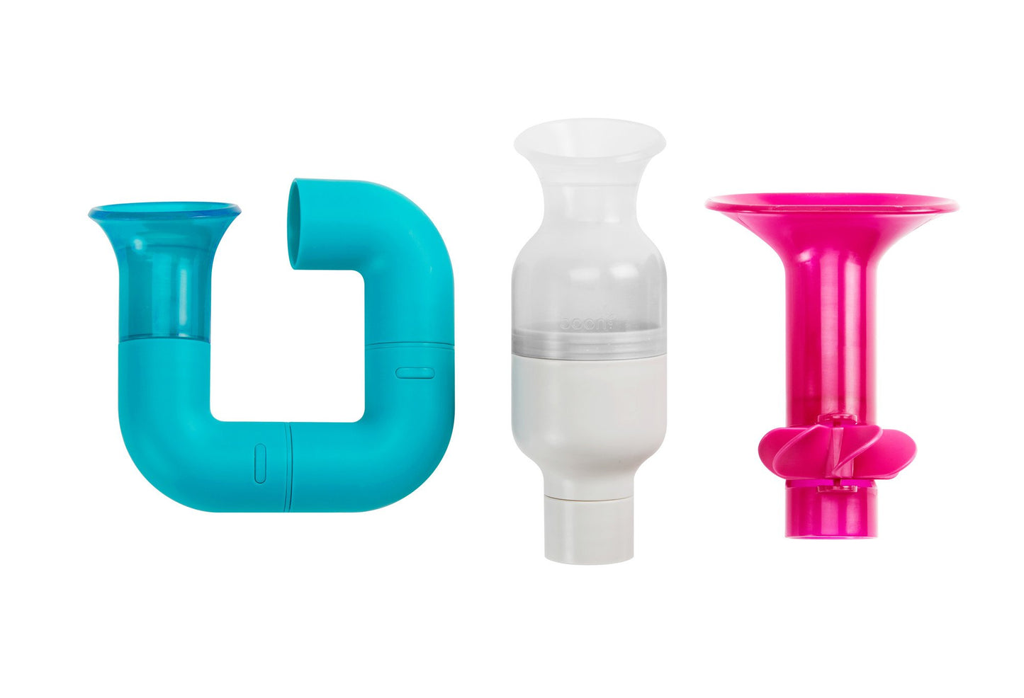 Boon Tubes Toddler Bath Toys - Bathtub Building Toys with Suction Cups - Toddler Sensory Toys and Bathtub Essentials - Blue - 3 