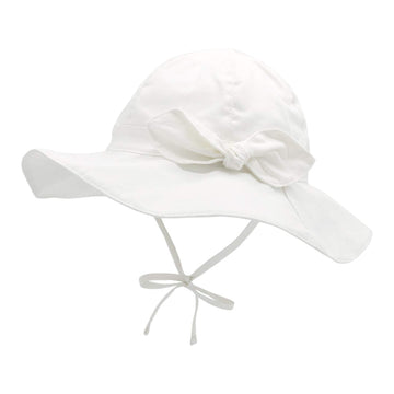 Baby Girl Sun Hat Baby Hats With Bows Upf 50+ Baby Beach Hat With Wide Brim Infant Hat Summer Bucket Hat White