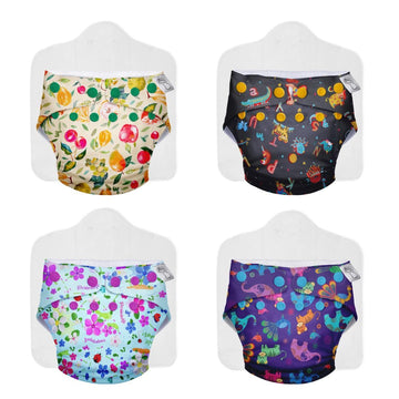 Superbottoms Cloth Diapers For Babies  Cloth Diaper Combo Pack Of 4 Freesize Uno| Reusable Cloth Diapers For Babies 3M To 3Y | 