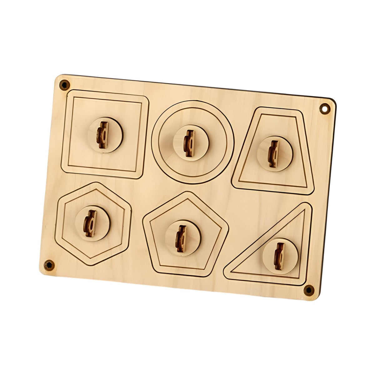 ATORSE Kids Busy Board DIY Accessories Wooden Sensory Toys for Children Travel Boys Shapes|Baby | Toys for Baby | Developmental 