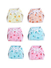 Smazz Newborn Baby Organic Cotton Nappy | Soft & Reusable Tie Knot Langot | SkinFriendly Cloth Diaper For Infant 06 Months | M