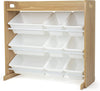 Homesmiths Engineered Wood Beige Toy Organizer With 9 Storage Bins | Perfect For Home, Play Schools And Kindergarten