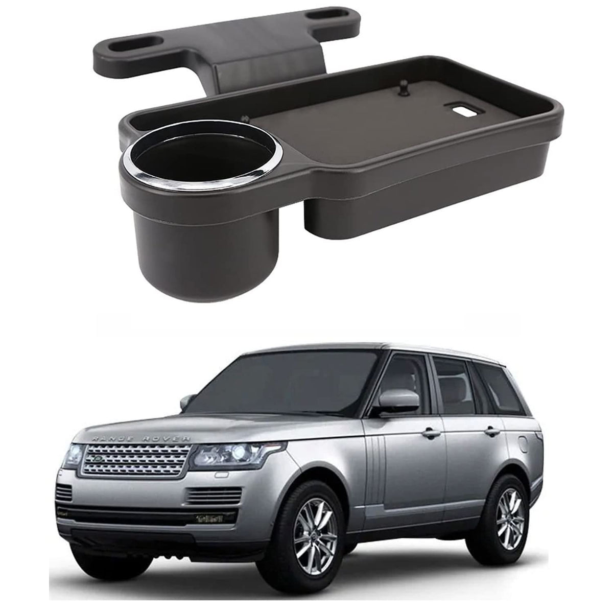 Oshotto (FT04) Foldable Car Auto Headrest Rear Back Seat Table Drink Food Cup Tray Holder Compatible with Rangerover Autobiogra