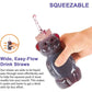 Honey Bear Straw Cups, Juice Bear Bottle Drinking Cup Long Straws With 4 Flexible Straws & Cleaning Tools, 8-Ounce Therapy Sippy
