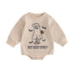 Focusnorm Halloween Newborn Baby Girl Outfit Toddler Ghost Pumpkin Sweatshirt Romper Long Sleeve Onesie Infant Fall Clothes (Apr
