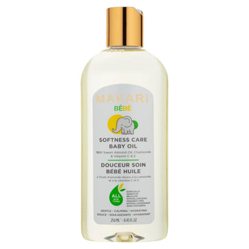 Makari Softness Care Baby Oil With Sweet Almond, Chamomile & Vitamins C & E, Hypoallergenic & Paraben-Free, Ideal For All Skin T