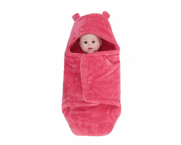 SIDLY PIDLY Soft Kids AC Blanket/Baby Wrapper/Single Baby Wrap Cum Sleeping Bag for Kids(66 X 66 CM) Solid Print/Lightweight (SP