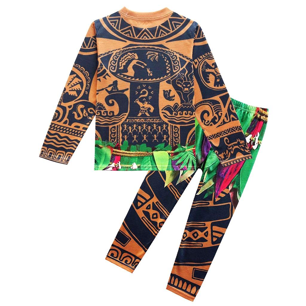Dressy Daisy Kids Boys Maui Pajamas Sleepwear Costume Dress Up Set Halloween Fancy Party Outfits Size 8 293