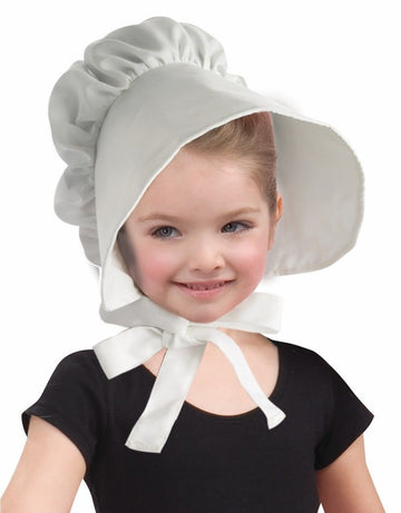 Rubies Child'S Colonial Bonnet Hat, White For Themed Parties And Halloween