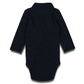 Romperinbox Solid Black Baby Turtleneck Bodysuit Long Sleeve Outfits (Black,9-12 Months)
